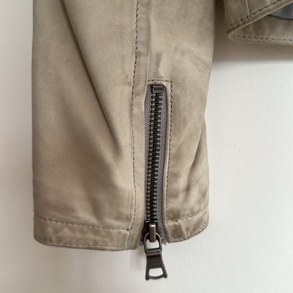 Banana Republic Petite XS cream leather jacket - Picture 4 of 8